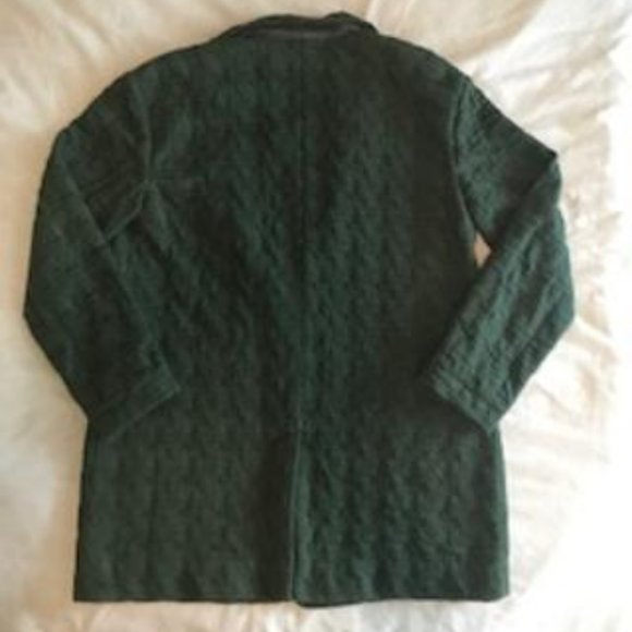 NWT Anthropologie Cartonnier Oversized Green Houndstooth Blazer Size M - Picture 3 of 10
